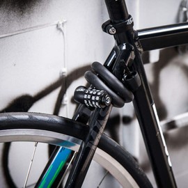 ULAC 1970 Twistable Steel Memory Cable Bicycle Lock Combo, Keyless Resettable 4-Digit Combination, Ideal for Commuter Bike, Kids Bike