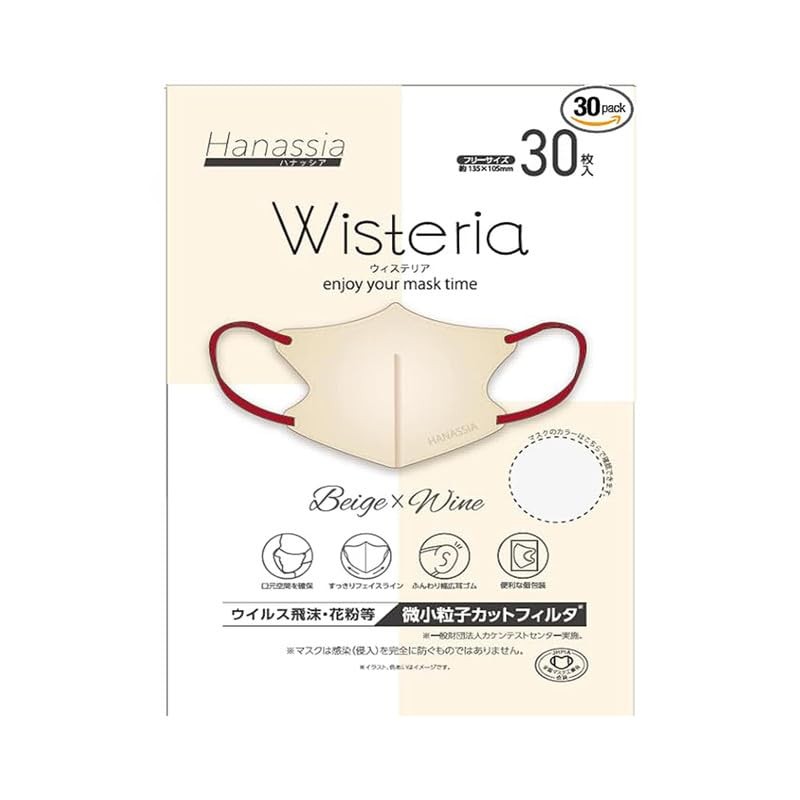 [AI-WILL] 3D 3D Non-woven Fabric Mask Wisteria bicolor Disposable Mask,
