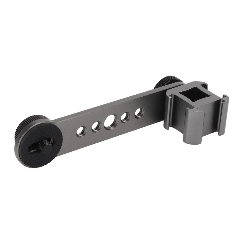 Triple Cold Shoe Extension Bracket Aluminium Alloy Microphone Stand Mount