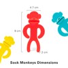 Kikkerland Sock Monkey- Sock Clip 12ct