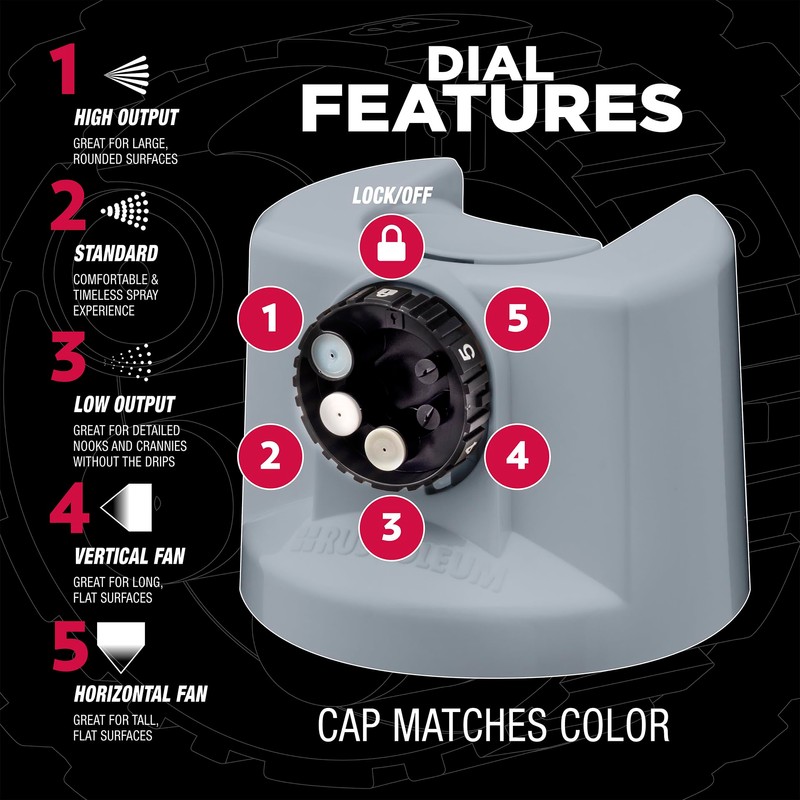 Rust-Oleum 384760-6PK Stops Rust Custom Spray 5-in-1 Automotive Primer Spray,