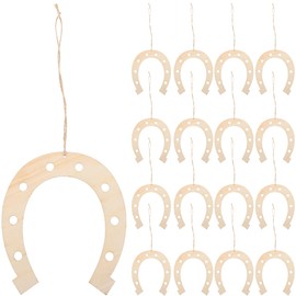Didiseaon Wooden Horseshoes for Crafts: 24pcs Unfinished Wood Horseshoe Cutouts, Smooth Wooden Slices for DIY Arts and Crafts, Home and Office Decoration, Wreath Ornaments