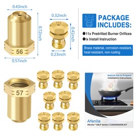 GRLP-5 Natural Gas to Propane for Frigidaire LP Conversion Kit GRLP Series 5 for Electrolux Range A22390101 316243720 316243721 316243723 4980407 AP7213138 with Instructions