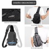 Mochila Bandolera Impermeable Mochila Cruzada Antirrobo Bolso Bandolera Hombre Mujer