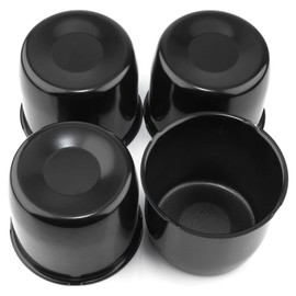 GTownWorks 4Pcs 4.25 inch Wheel Center Caps Fit 4.25" Center Bore Truck Trailer RV SUV Wheels Rims, Carbon Steel Black Push Through Hub Covers