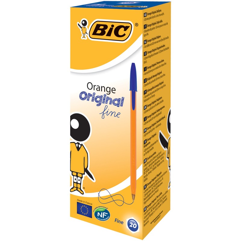 BIC Orange Original Fine Ballpoint Pens Fine Point (0.8 mm)