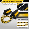 ROBLOCK Wheel Chocks (2pair/4pack with Rope) for RV Trailer Camper