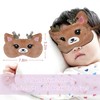 Sleep Mask for Kids, Ynaice 3D Plush Christmas Reindeer Eye