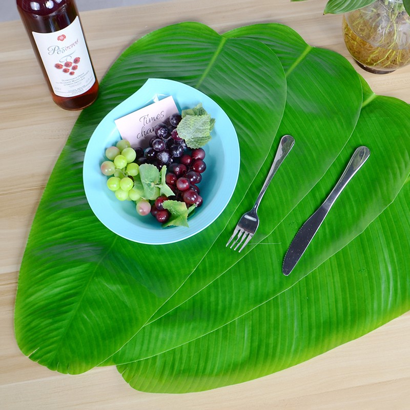 10PCS Artificial Banana Leaves Large Tropical Leaves Decorations Party Supplies