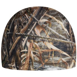 EDTREK Kids Reversible Tech Beanie Hat - Boys Girls Windproof Fleece Winter Hat Country Beanie (Swamp Olive with Waterfowl Camo)