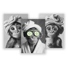 WBdesignz Set of 3 Posters - Monkeys in Spa Look