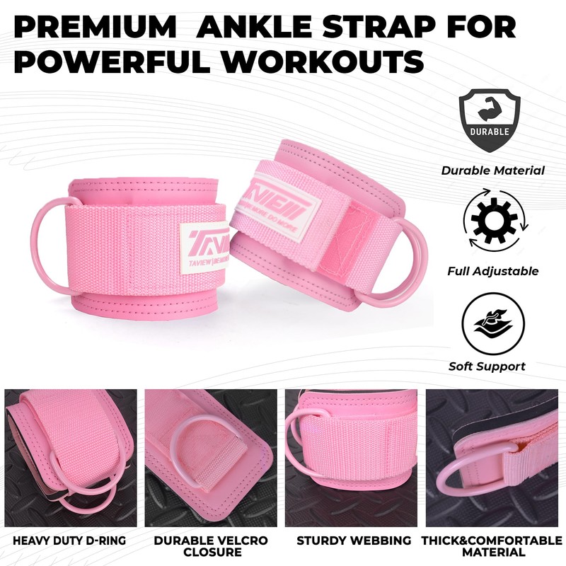 TAVIEW Ankle Strap Cable Machine Accessories Gym Cable Kickback Ankle