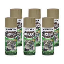Rust-Oleum 1917830-6PK Specialty Camouflage Spray Paint, 12 oz, Khaki, 6 Pack