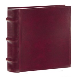 Pioneer Photo Albums 100-Pocket European Bonded Leather Photo Album for 4 by 6-Inch Prints, Burgundy