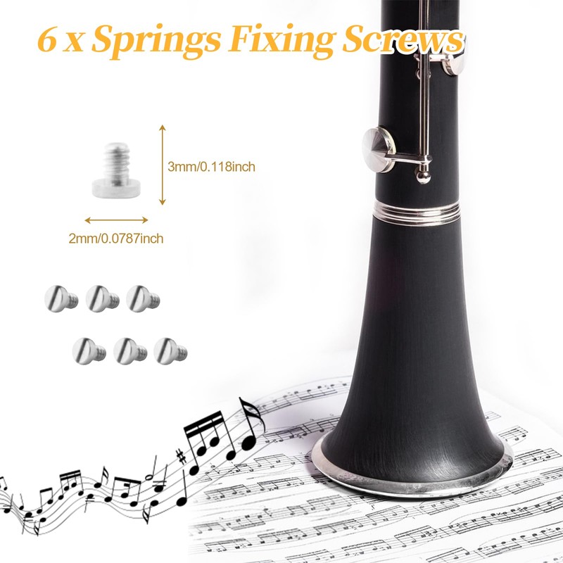 Clarinet Repair Kit Tools，35 Pcs Clarinet Maintenance Repair Replacement Kit,Clarinet