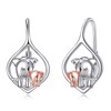 AXELUNA Elephant Earrings for Women 925 Sterling Silver Elephant Leverback