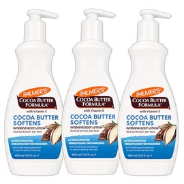 Palmer's Cocoa Butter Formula Daily Skin Therapy Lotion with Vitamin E, 400ml -3 Pack for Intense 48-Hour Moisture, Smooths Marks & Tones Skin, Softens Dry, Rough
