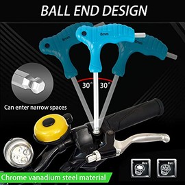 Juego de llaves hexagonales Allen de 20 piezas con mango en T, diseo de cabeza de bola de brazo largo, mtrico (2mm-10mm), Imperial (332-38)           