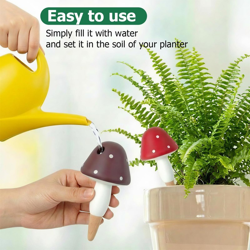 Prashent Plant Watering Globes, 8 Pack Self-Watering Terracotta Spikes -
