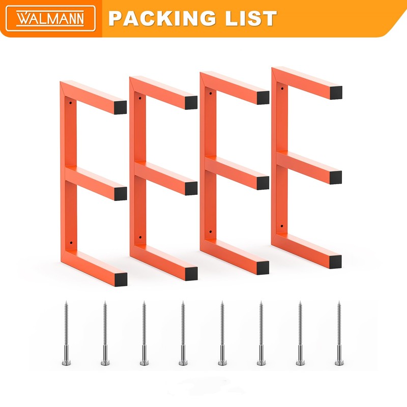 WALMANN Garage Wall Mounted Lumber Storage Rack, Overhead Heavy Duty