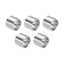 uxcell 5pcs Stainless Steel Spacer 12mm Bore x 15mm OD x 12mm Length Screw Standoff Bushing Plain Finish Round Metal Spacer for 12mm ID Screws Bolts and Rods