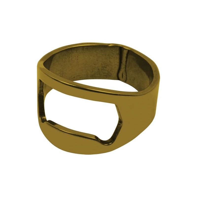 Gold Bottle Opener Ring - 1" x 1"