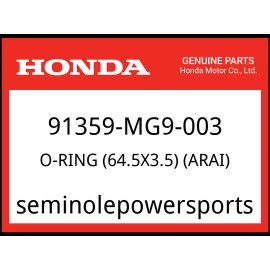 Honda OEM Part 91359-MG9-003 O-RING (64.5X3.5) (ARAI)