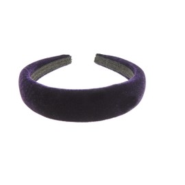 Womens Luxury Slightly Padded Puffy Velvet Flat Winter Evening Wedding Party Birthday Bridal Christmas Birthday Bridesmaid Headband Alice Band Hair Accessories Hairband, Gift Idea (Lilac)