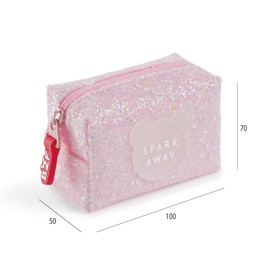 Back2Fun Uni Kinder Monedero Purpurina Rosa B2f Reisezubehör-Brieftasche