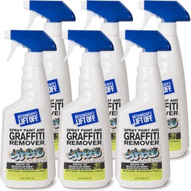 Motsenbocker’s Lift Off 41101-6PK 22-Ounce Premium Spray Paint and Graffiti Remover Works on Multiple Surface Types Concrete, Vehicles, Brick, Fiberglass and More Water-Based
