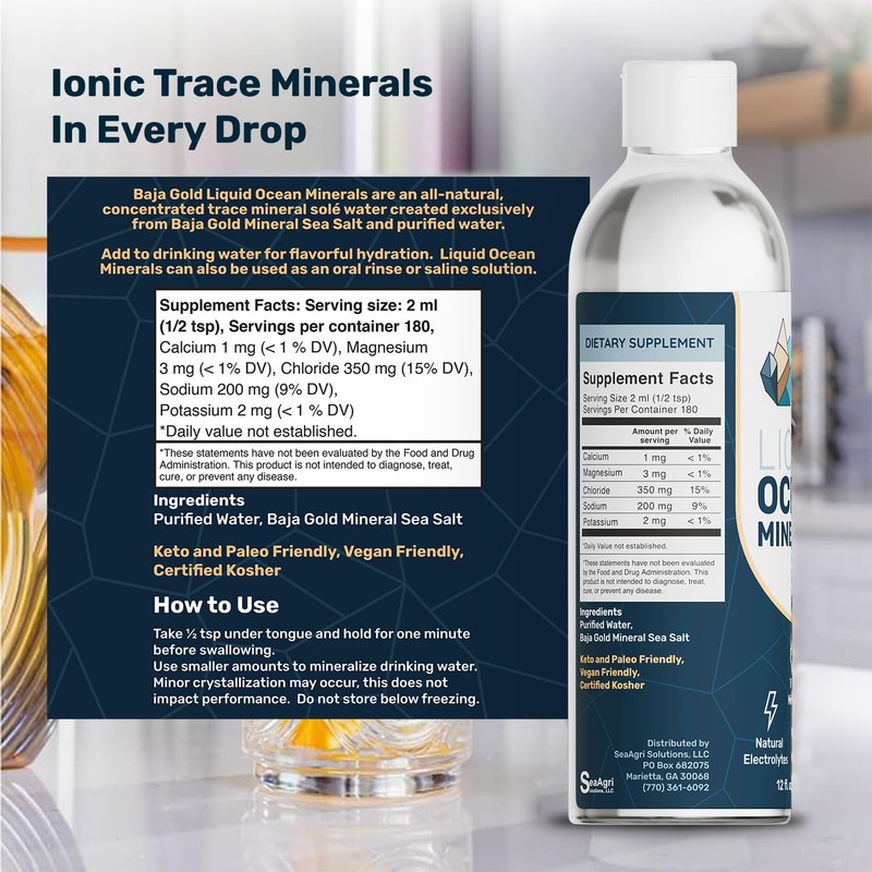 Baja Gold Liquid Trace Mineral Drops – Pure Ocean-Based Minerals