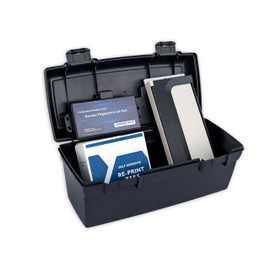 Portable Fingerprint Field Kit, Includes Cardholder, XL Ink Pad, and 500 Correction Tabs