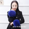 Factory Direct Warm Oversized Faux Fox Fur Windproof Calf & Arm Cuff Sleeves Free Size/White with Black Tips 15ea