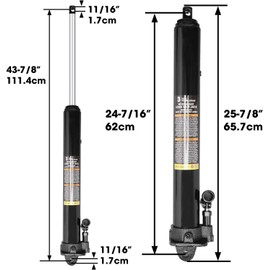 BIG RED AT30306BR Hydraulic Long Ram Jack with Single Piston Pump and Clevis Base (Fits: Garage/Shop Cranes, Engine Hoists, and More) w/Handle, 3 Ton (6,000 lb), Black