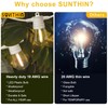 SUNTHIN White Outdoor String Lights, 96FT White Patio Lights with