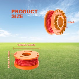 Evenlinkics 5 Pack Replacement Trimmer Spool Line for Worx, for Worx Trimmer line spools，Compatible with Worx Weed Eater String，Weed Eater String .065，Compatible with Worx wa0010 Replacement spools.