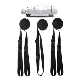 LINFEN Guard Band, Car Cover, Windproof Rope, Belt, Rubber Belt, Car Cover, Windproof Measure, Drawstring Cord, Buckle, For Vehicle Body Cover, Body Cover, Adjustable Length, General Cars and Vans