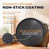 16" Laser-etched Nonstick Pizza Steel, 3-Layer Hybrid Steel Pizza Pan