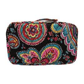 Vera Bradley Blush & Brush Makeup Case (Parisian Paisley with Solid Black Interior)