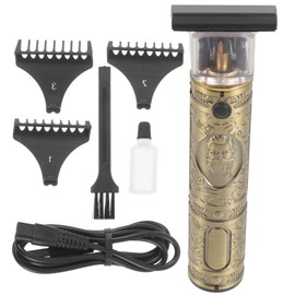 FOMIYES Buddha Head Retro Oil Head Scissors Clipper Comb Length Control Charging Razor Hair Salon Tool