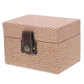 Ipetboom Jewelry Box with Hinged Lid Retro Trinket Case for Storage Organization Multi Use Sundries Box for Home Presentations Lightweight Design Rose Color Small