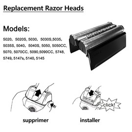 52B - Series 5 Electric Shaver Replacement Head Compatible with Braun Series 5 Electric Razors, 52B Blades for Braun S5 Replacement Head for 5020, 5020S, 5030, 5030S