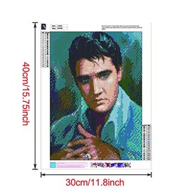 DIY Diamond Painting Diamond Art, Full Drill Round Crystal Rhinestones for Crafts Home Office Decor (The King Forever)