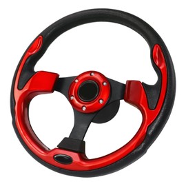 QYMOPAY 12.5 Inch Boat Steering Wheel with 3/4“ Axle Marine Steering Wheel Adapter, Yachts, Pontoon Boats