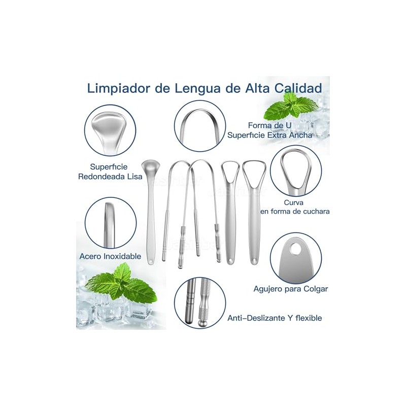 Jasinber Set de 5 Limpiador de Lengua