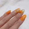 Tangerine bear handmade nail tip - short ballerina / 귤