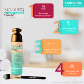 Skinpro Fotoprotector Facial Mineral Con Color Tono Medio