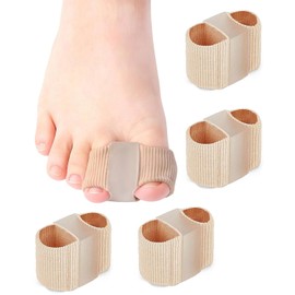 JUKOTA 4 Stück Zehenspreizer Hallux Valgus,Gel Zehentrenner mit 2 Schlaufen,Hallux Valgus Korrektor,Doppelloch-Zehenorthese für Ballenschmerzen und Überlappende Zehen Frauen Männer