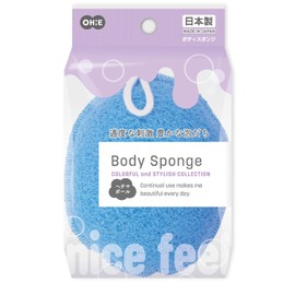OE Body Sponge, Length 5.1 x Width 3.9 x Height 2.2 inches (13 x 10 x 5.5 cm), Blue, BC Loofah Ball, Rich Foam, Made in Japan