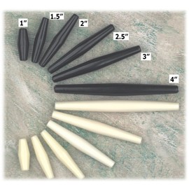 BeadExplosion 2" (Two inch) Hair Pipe Choker Beads White HAIRPIPE Simulated Bone Plastic Pack of 50